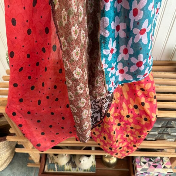 Liu Jo Silk Scarf 36" by 80" multi color multi print floral Super large - Picture 2 of 8